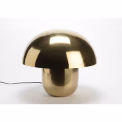 Cette lampe champignon est en fer. De couleur or, c'est une lampe de style contemporain qui apportera de l'élégance à votre i ...