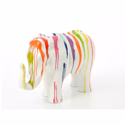 Eléphant Trash blanc 58 cm - Amadeus