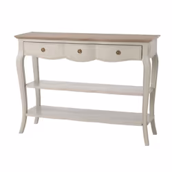 Console - AMADEUS - Maddy - Beige patiné - Bois massif - 120x40x80 cm