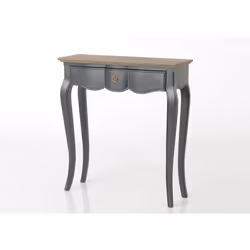 Petite console grise Maddy 80x25 bois de Mindi - Amadeus