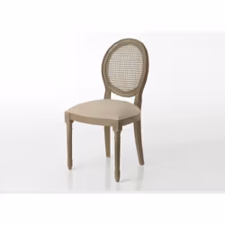 Chaise Médaillon Taupe en Mahogany Apportez une touche d'élégance intemporelle à votre intérieur avec cette chaise médaillon  ...