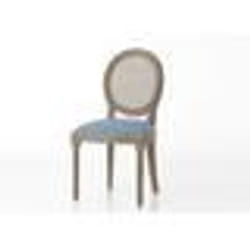 Chaise bleu foncé en acajou Médaillon - Amadeus