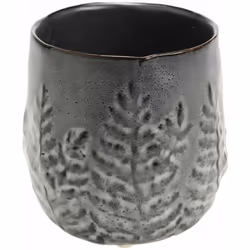 Cache Pot de Fleur en céramique grise - RYOKAN Céramique Hauteur 12 cm - Diamètre 12 cm