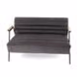 Canapé 2 places en velours gris Hutch 123 x 76 x 73 cm