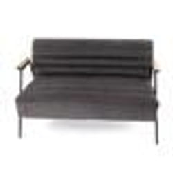 Canapé 2 places en velours gris Hutch 123 x 76 x 73 cm