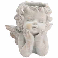Apportez une touche de poésie et d'élégance à votre intérieur avec le cache-pot Ange naturel signé Amadeus. Sculpté dans un c ...