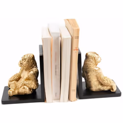 Stop-livres Gorilles en résine Polyrésine Dimensions d'une partie : Hauteur 15 cm - Largeur 13 cm - Profondeur 11 cm Pour fai ...