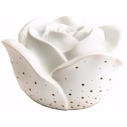 Lampe à poser Rose blanche En porcelaine Dim envrion : 12 x 19 x 19 cm Fonctionne sur Piles (non incluses) AAA