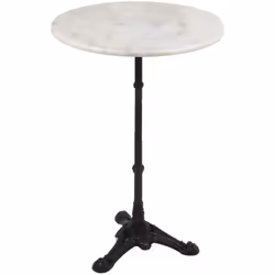 Vous souhaitez ajouter une touche élégante à votre intérieur ? Optez pour cette table guéridon en marbre ! Le plateau de marb ...