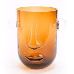 Vase visage marron - Amadeus