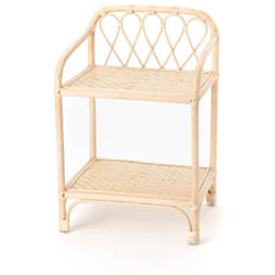 Amadeus - Bout de canapé en rotin et bambou 50x41x76