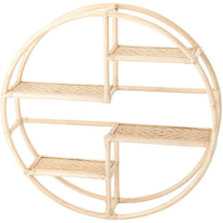 Etagère ronde en rotin et bambou 90 cm