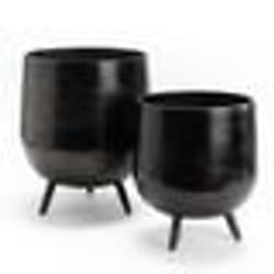 Set de 2 cache pots noir - Amadeus