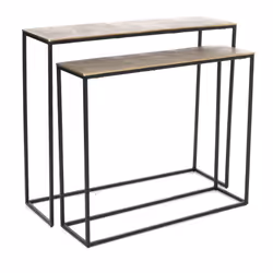 Modernes par leur couleur or et par leur forme, ces deux consoles en fonte d'aluminium trouveront facilement leur place dans ...