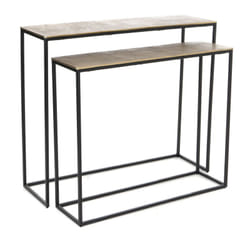 Set de 2 consoles en Aluminium Gold - Amadeus