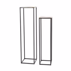 Set de 2 sellettes aluminium gold - Amadeus