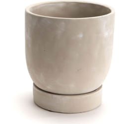 Cache-pot en ciment brut 19.6 cm - Amadeus