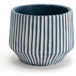 Amadeus - Cache pot à rayures bleu grand modèle