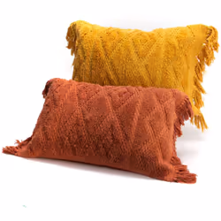 Plongez dans un monde de couleurs éclatantes avec notre ensemble exclusif de 2 coussins Kanpur 40x60 cm en coton, une fusion ...