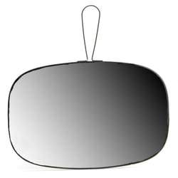 Miroir en verre et métal noir James 20 x 30 cm