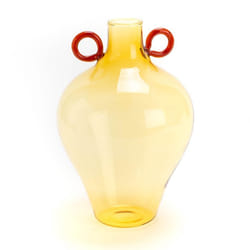 Amadeus - Vase Amphore Ambre Anse Rouge