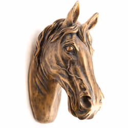 Ajoutez une note de style à votre décoration murale avec ce magnifique Cheval Mural Doré Antique. Son design détaillé et sa f ...
