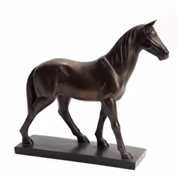 Amoureux des chevaux, ce fougueux et magnifique cheval de couleur bronze vous séduira ! Il apportera de l'authenticité à votr ...