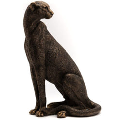 Amadeus - Panthère en bronze tachetée hauteur 41 cm
