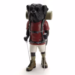 Adoptez ce drôle de chien aux allures de randonneur. Original et tendance il saura faire la différence dans votre décoration ...