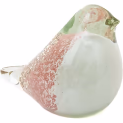 Oiseau décoratif - AMADEUS - Rose et or sulfuré - Verre - 9 cm hauteur - 6 cm longueur