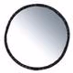 Miroir rond aluminium noir - Amadeus