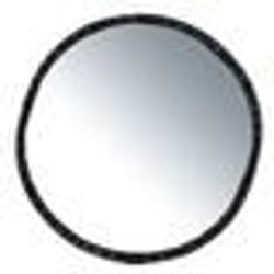 Miroir rond aluminium noir - Amadeus