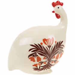 La pintade Sofia en porcelaine est un bel exemple d'un design campagnard et raffiné. Les motifs rouges subtils ajoutent une n ...