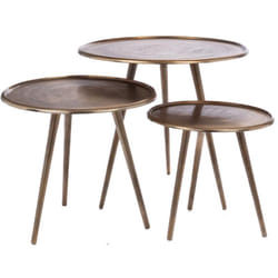 Amadeus - Set de 3 tables basses Roseline or