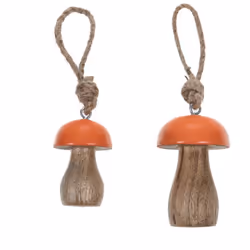 Découvrez le charmant set de 2 suspensions champignon en bois de chez Amadeus ! Chaque ensemble présente deux adorables champ ...