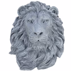 Plongez dans le royaume de la décoration avec la tête de lion effet pierre, une pièce majestueuse qui incarne la force, le ca ...