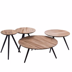 Lot de 4 tables basses Bengal naturel - Amadeus