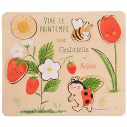 Le puzzle pour enfants "Adèle la Coccinelle" d'Amadeus est un jeu éducatif en bois conçu pour divertir et stimuler le dévelop ...