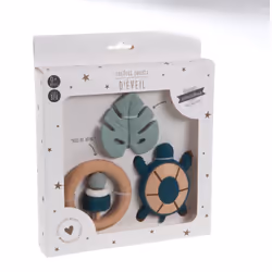 Explorez l'univers enchanté du coffret 3 jouets d'éveil en forme de tortue par Amadeus, une expérience sensorielle exceptionn ...