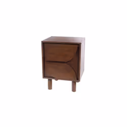Dans un style rétro, ce chevet 2 tiroirs en manguier marron constitue un élément indispensable de la chambre à coucher. Prévu ...