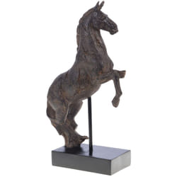 Amadeus - Cheval rustique cabre sur socle