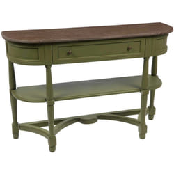 Console drapier Bohème olive en bois Amadeus