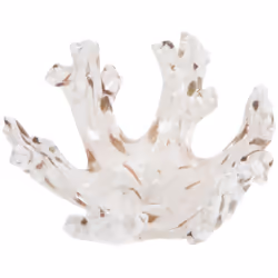 Découvrez le corail blanc et or sulfure en verre de 9 cm de hauteur et 14,5 cm de largeur de chez Amadeus. Ce bel objet prése ...