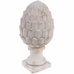 Découvrez la sublime pomme de pin blanche patinée de 36 cm en ciment, une création signée Amadeus qui allie élégance et origi ...