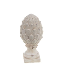 Amadeus - Pomme de pin blanche patine 19,5 cm