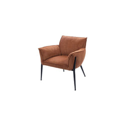 Amadeus - Fauteuil 79x75x81 cm en velours terracotta et pieds en métal