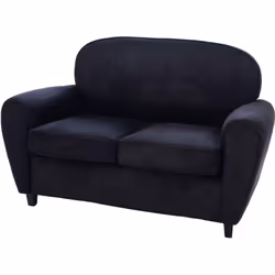 Ce canapé 2 places en PU noir effet peau de pêche est une excellente option pour ajouter plus de places à la maison. C'est un ...