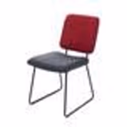 Chaise Bicolore rouge et gris - Amadeus