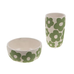 Amadeus - Vase Ciment Marguerite 25 Cm