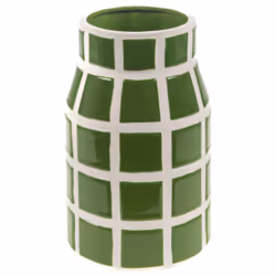 Apportez une touche contemporaine et raffinée à votre décoration avec le Vase Mosaïque Cube Vert. Fabriqué en céramique de ha ...